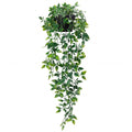 Whonline Fake Hanging Plants, Artificial Small Potted Plants for Indoor Outdoor Aesthetic Office Living Room Shelf Decor (1 Pack)