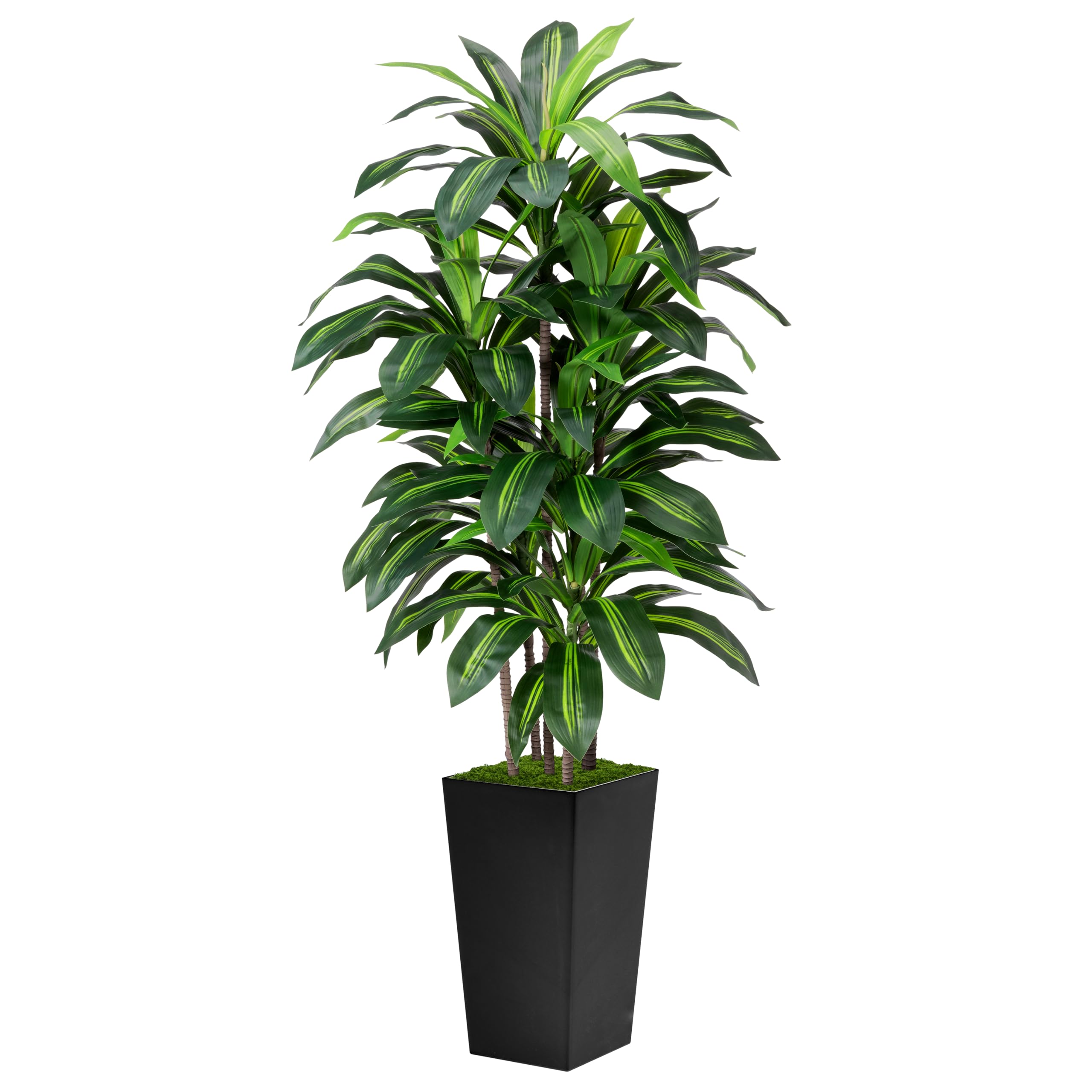 ASTIDY Artificial Plant 5FT Dracaena Fake Tree with Black Tall Planter | Faux Yucca Floor Plant in Pot, Artificial Trees Indoor for Home Office Living Room Decor