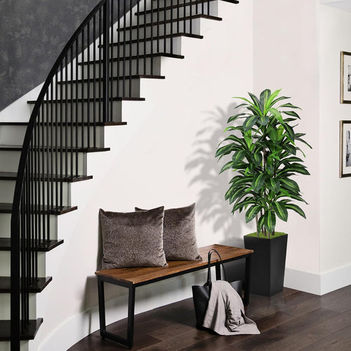 ASTIDY Artificial Plant 5FT Dracaena Fake Tree with Black Tall Planter | Faux Yucca Floor Plant in Pot, Artificial Trees Indoor for Home Office Living Room Decor