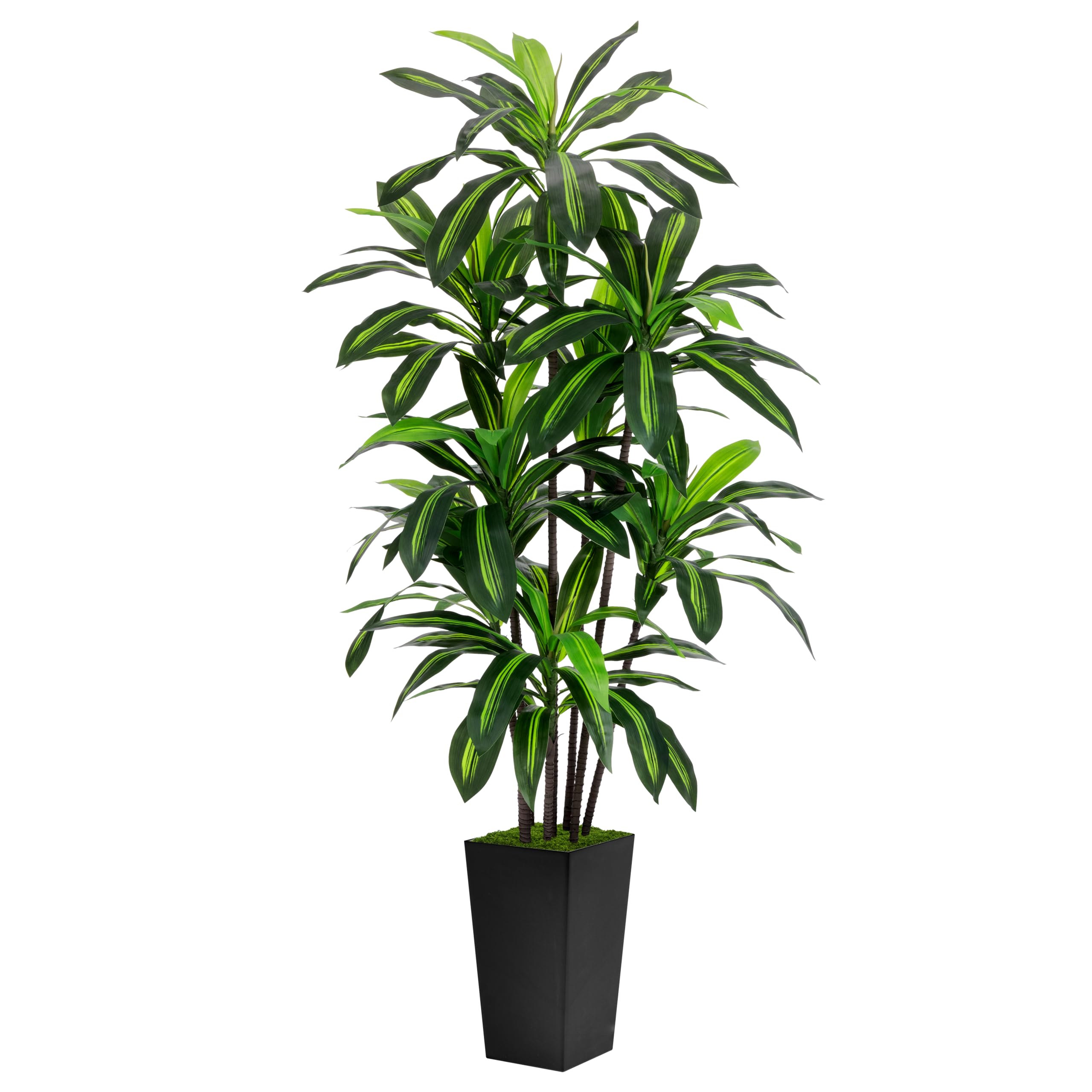 ASTIDY Artificial Plant 5FT Dracaena Fake Tree with Black Tall Planter | Faux Yucca Floor Plant in Pot, Artificial Trees Indoor for Home Office Living Room Decor